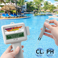 2 in 1 PH Chlorine Meter CL2 Residual Chlorine Tester Portable 5.5-9.0pH Test PH Chlorine Water Quality Detector For Pool