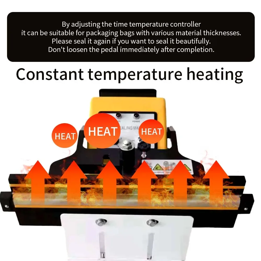 Professional Factory 800*1 PFS-450 Pedal Heat Sealer Thermal Sealing Machine for Plastic Film Packing Industry
