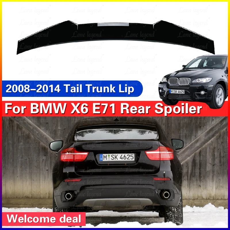 Rear roof Trunk top Spoiler Wing Trunk Lip Tuning For BMW X6 E71 2008-2014 Tail Tailgate Splitter Lip Spoilers