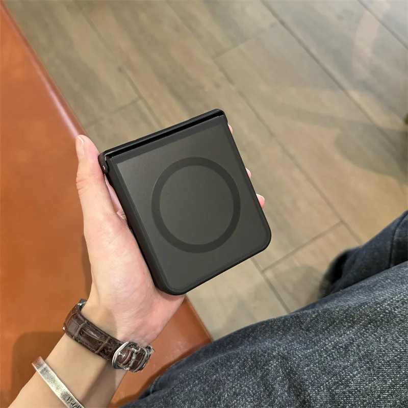 Capa magnética fosca para samsung galaxy z flip 7 6 5 4 capa protetora traseira para zflip5 zflip6 zflip7