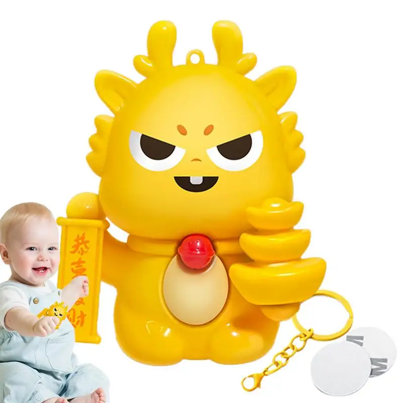 Zodiac Dragon Keychain Sound And Light New Year Dragon Doll Toy Cute Dragon Shape Home Decoration For Bedside Car Desktop And