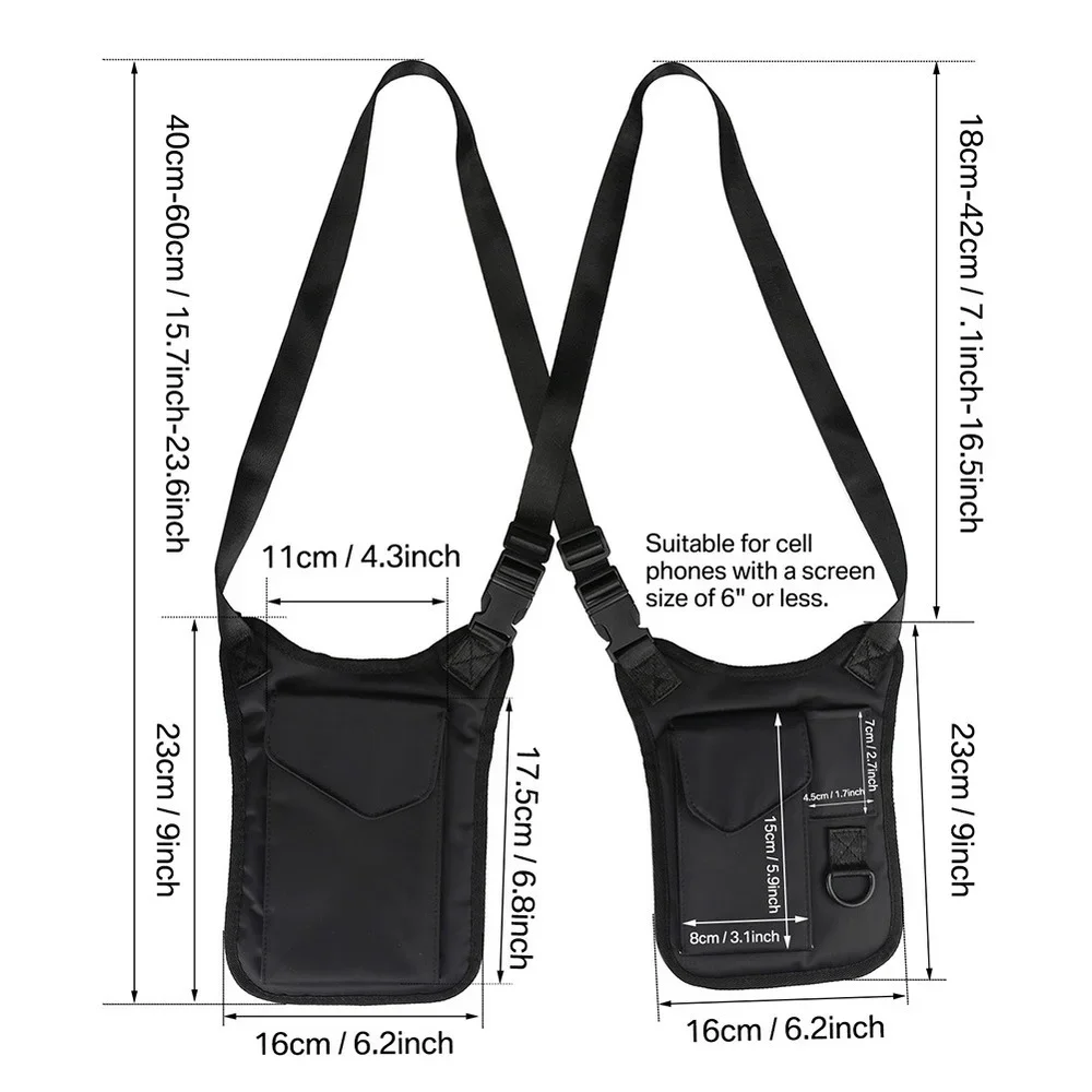 Anti-Dieb Versteckte Unterarm Schulter Tasche Verdeckte Pack Tasche Multi-Zweck Männer/Frauen Sicherheit Doppel Lagerung Schulter tasche
