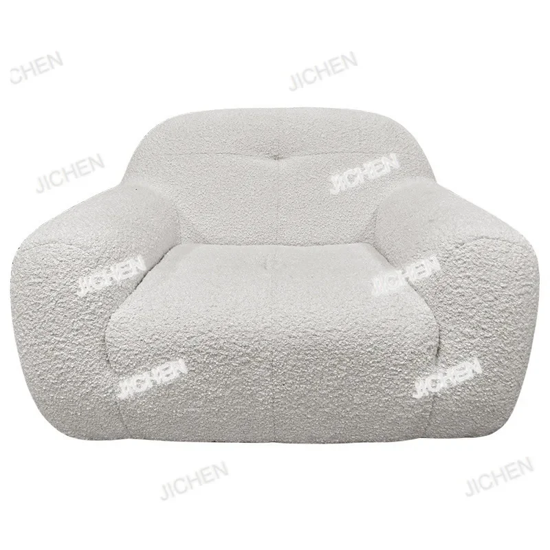

JXC Cream Wind Wool Fabric Sofa Living Room Sofa Single Sofa Three People