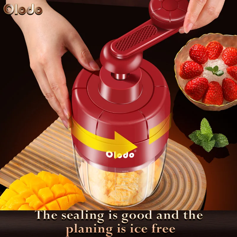 Manual ice shaving machine Household small continuous ice hand ice crusher hail ice mechanism slush machine