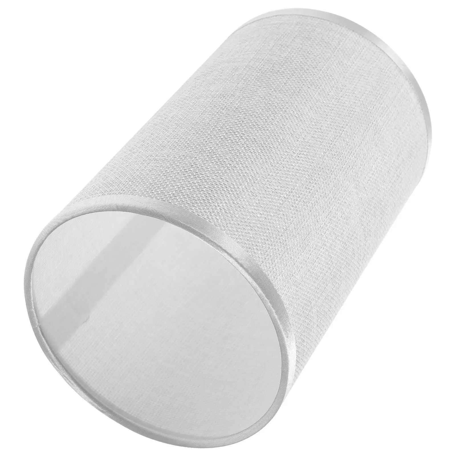 

Round Fabric Lampshade E27 Silver Grey 8inch Diameter Desk Light Shade Table Lamp Cover Bedroom Living Room Study