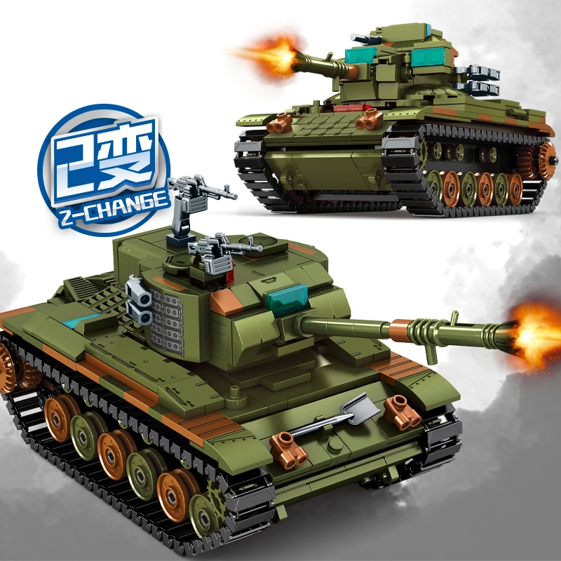 سيمبو-كتل بناء نموذج دبابة ثقيلة للأطفال ، لعبة تشوه ، قذيفة قابلة للغسيل ، الطوب التجمع ، هدية عيد الميلاد ، الولايات المتحدة M46 ، M60