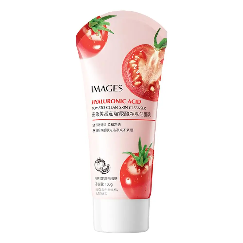 Limpiador Facial de ácido hialurónico de tomate, limpieza hidratante, cara opaca, producto suave, lavado de poros, mejora H4I9