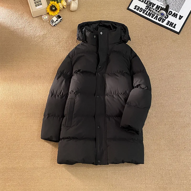 High Quality Mid-length Men Casual Parkas All-match Fashion Trend Outerwear with Hood Windproof Warm Jacket Coats Plus Size 8XL