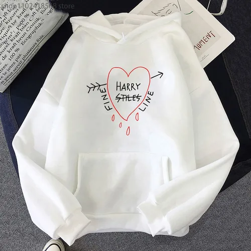 Imagen 2 del producto Sudadera con capucha con estampado de líneas finas y felices, estilos de Harry, para tratar la gente, bondad, sudaderas de moda, ropa superior para mujer, jersey Y2k