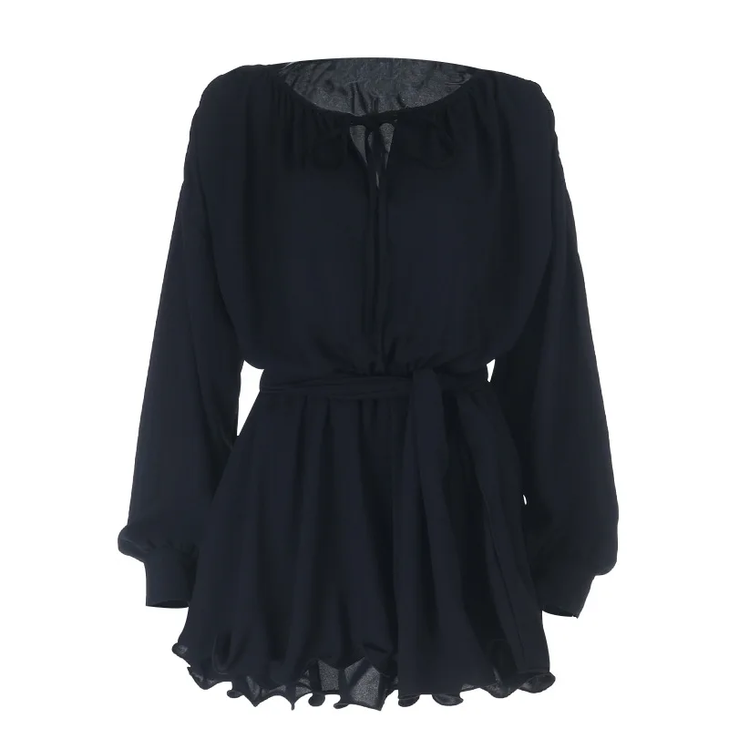 Autunno 2025 Modelli autunnali, Temperamento stile moda Casual a maniche lunghe Un pendolo Modello quotidiano Abito sottile Donna Cw71080