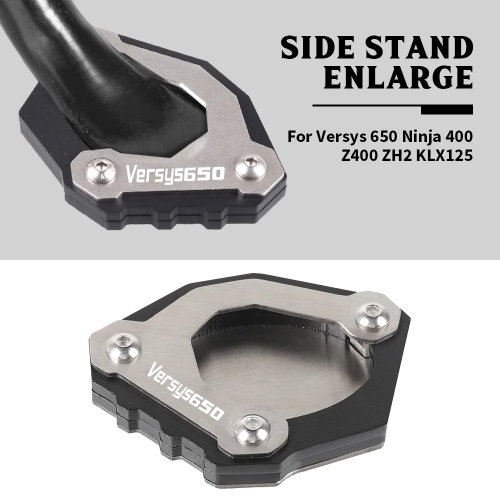 

For KAWASAKI Versys650 Ninja 400 Z400 ZH2 KLX125 KLX250 KLX150BF KLX230 KLX230S KLX230SM Kickstand Side Stand Enlarger Support