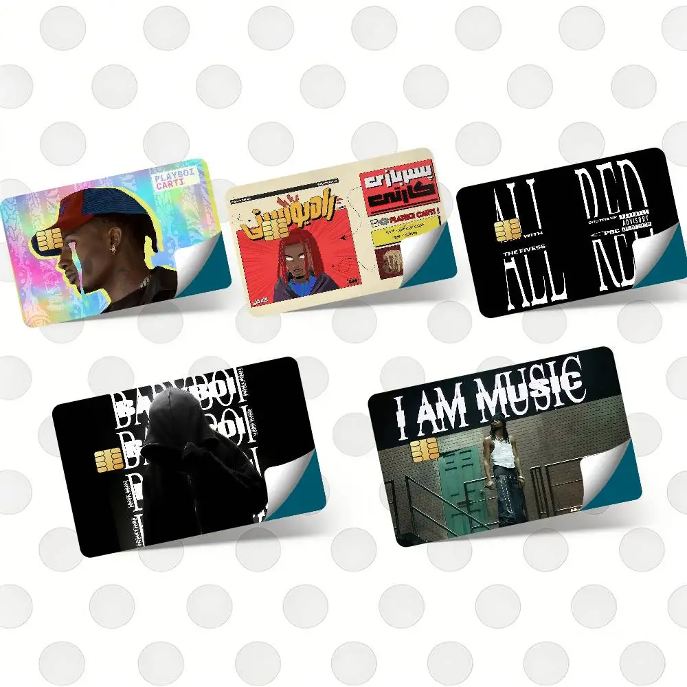 Singer P-Playboi Carti creative Bank card Sticker Covers Chip Cards Credit Card Skins Scratch protection