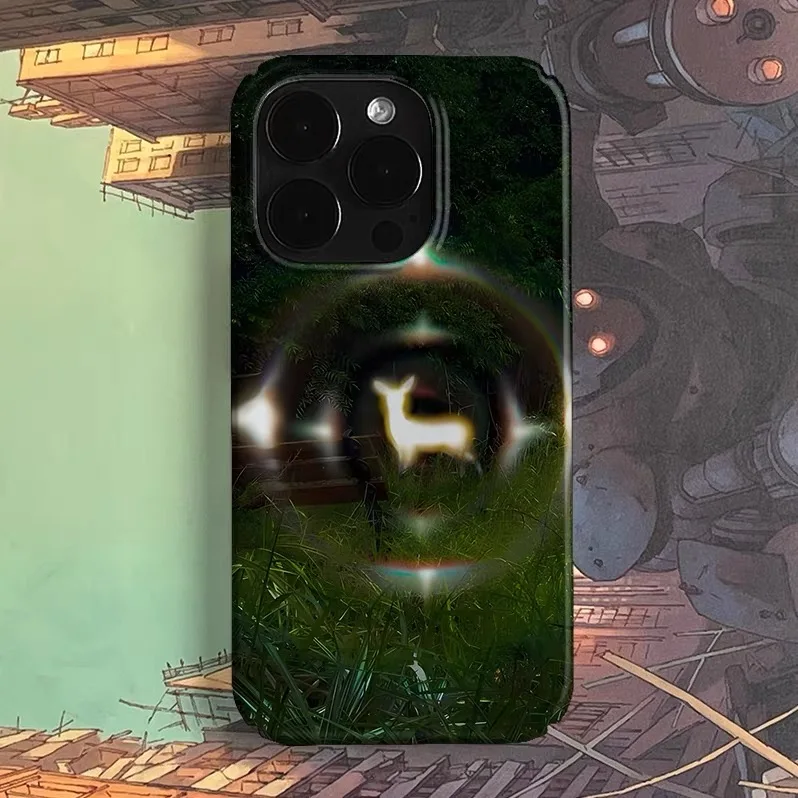 

Ins Korean Green Aperture Deer Phone Case for IPHONE 17 Air 16E 15 PROMAX 14 Plus 13 12 MINI 11PRO 16Plus XR Acrylic Phone Cover