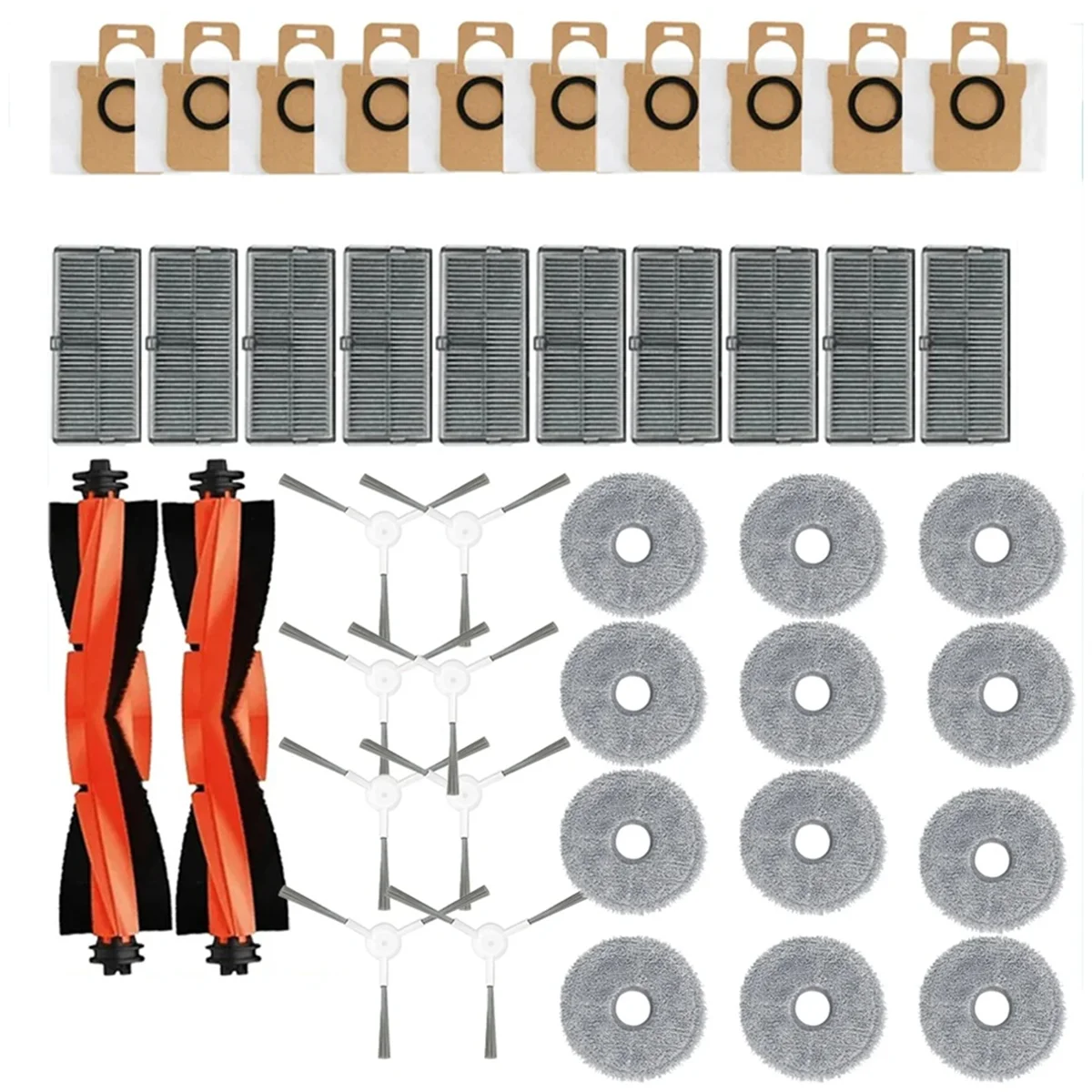 สำหรับ M30S D103CN หุ่นยนต์ดูดฝุ่นแปรงด้านข้างหลักแผ่นกรอง HEPA ผ้าถูพื้นอุปกรณ์เสริมถุงเก็บฝุ่น