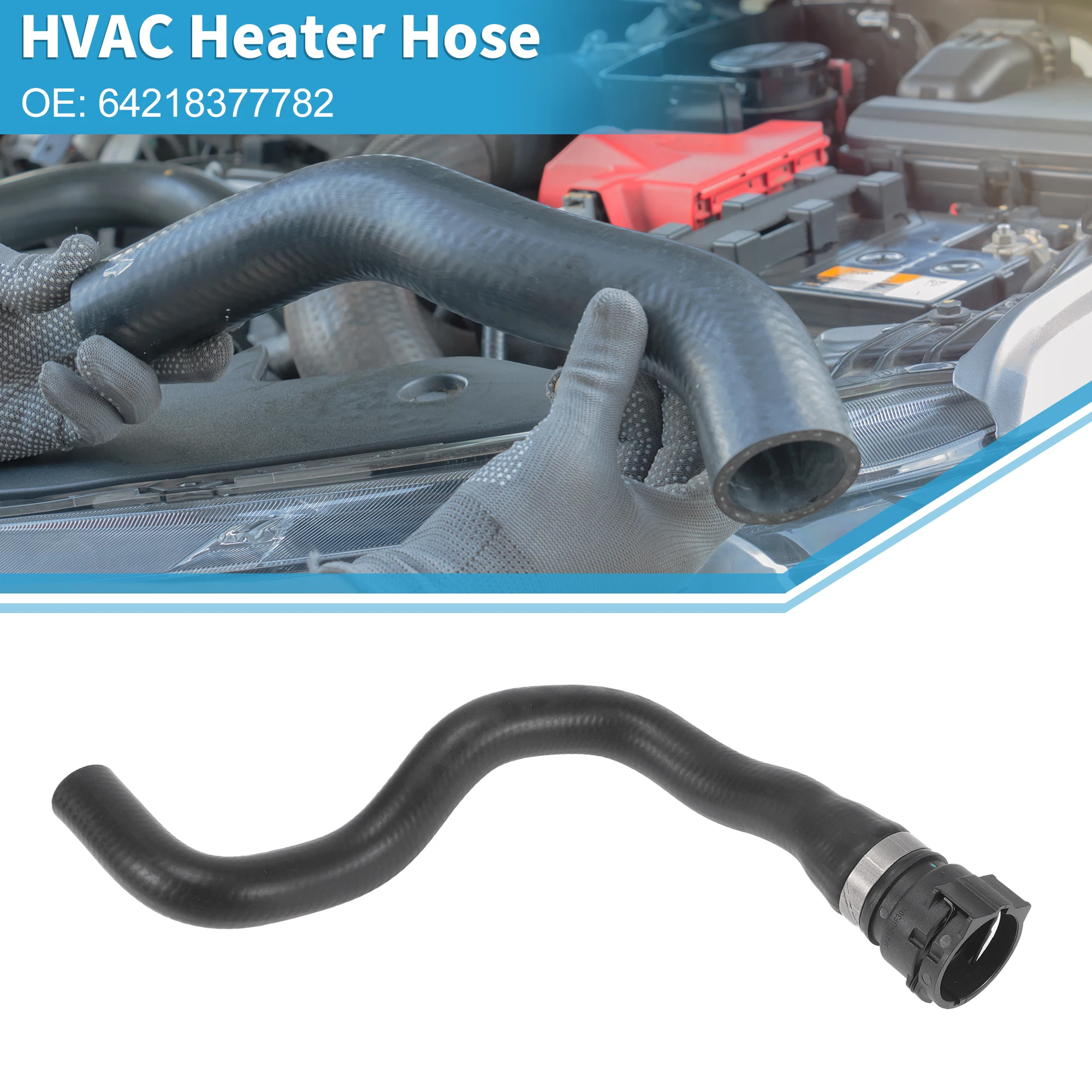 

UXCELL HVAC Heater Hose No.64218377782 for BMW 3er Touring 1999-2001 Rubber Black 1Pc