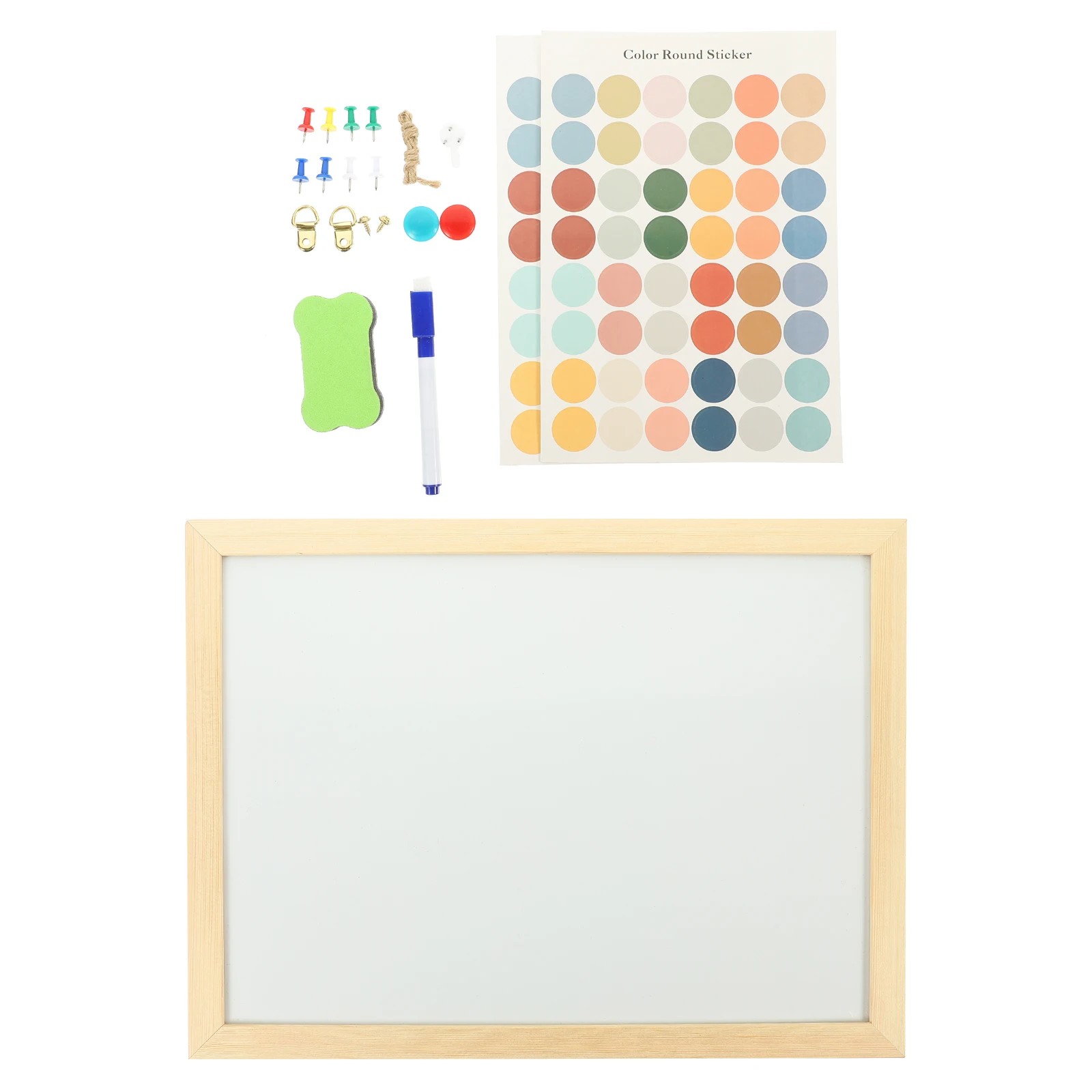 Double Sided Cork White Board 30x40cm Wall Mountable Removable Pins Included Office Home Bulletin Writable Boards