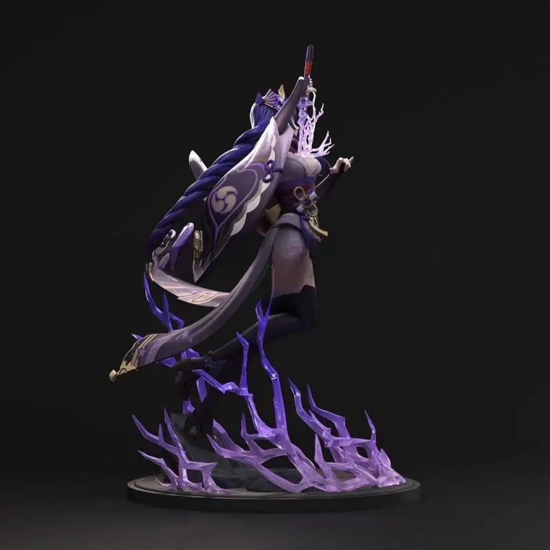 Auf Lager Der Gott des Donners rund um Raiden Shogun Anime Genshin Impact Thunder Spielmodell Dekoration Raiden No Inazuma Tono