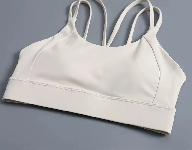 Sportunterwäsche mit Brustpolster, stoßfester Fitness-BH, nacktes Yoga-Top, Lauf- und Outdoor-Bekleidung, schöner Rücken für Frauen – Detail 13