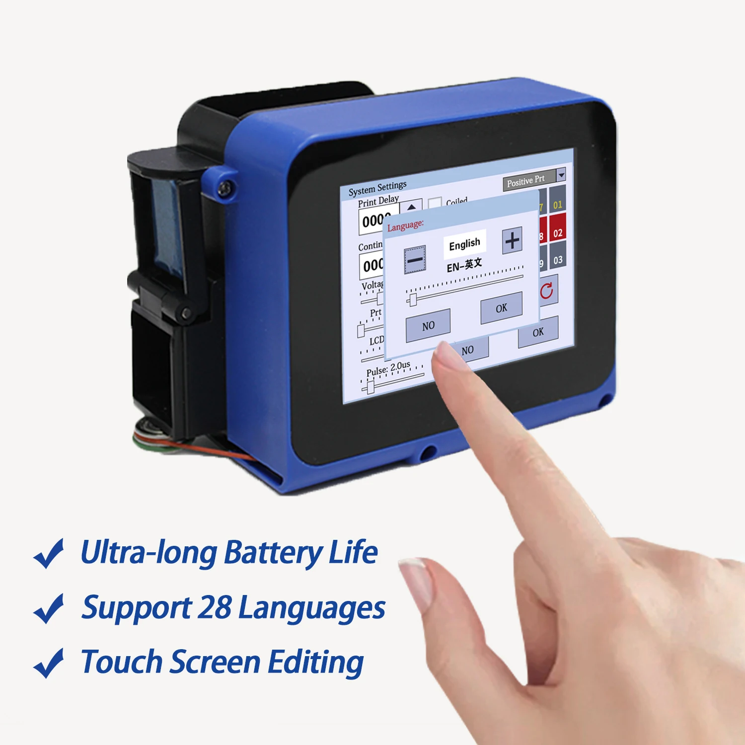 Imagem -04 - Dcode-mini Impressora Jato de Tinta Portátil Coding Machine Texto qr Barcode Image Lote Número Logotipo Data Split Dc12 12.7 mm