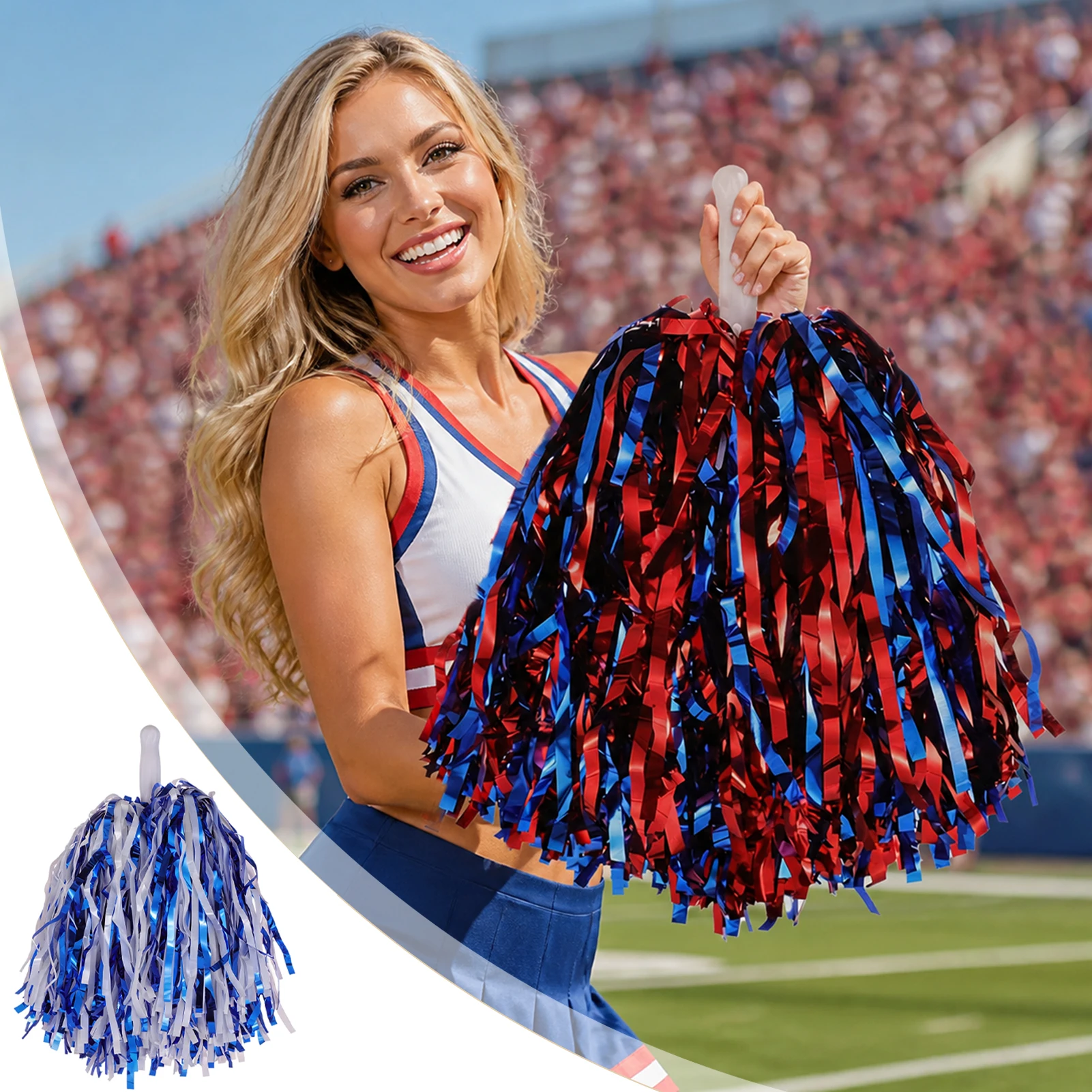 Cheerleading Pom Pom - Cheerleading Pom Poms 2pcs Dual Color