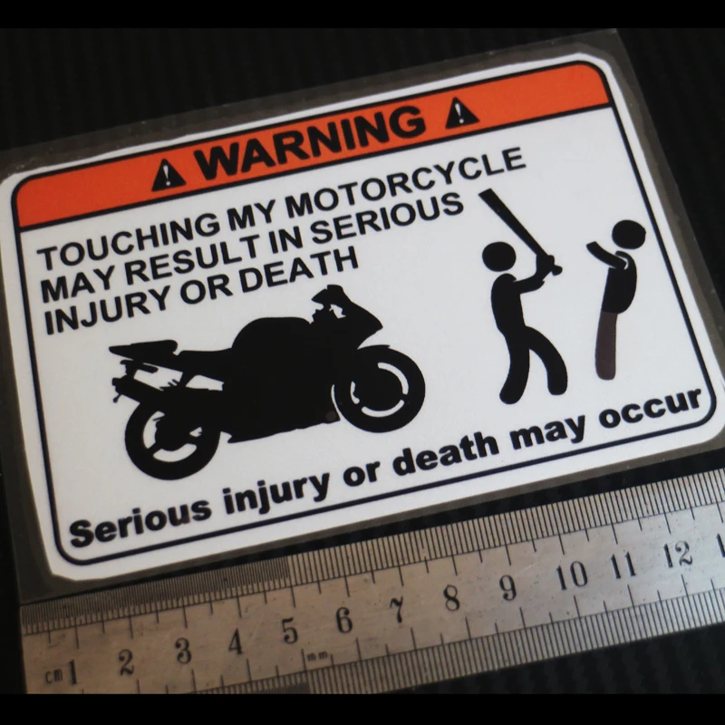 

Retro Moto Car Styling Decals for DONT TOUCH MY Motorcycle Warning Reflective Waterproof Fine Occlusion Scratch Stickers