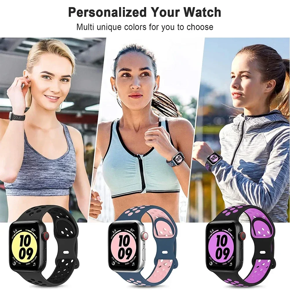 فلاش سيليكون حزام ل أبل ساعة 10 9 8 7 الترا 2 49 مللي متر 46 مللي متر 45 مللي متر 42 مللي متر 41 مللي متر سوار معصمه iWatch 6 5 4 SE 44 مللي متر 40 مللي متر حزام