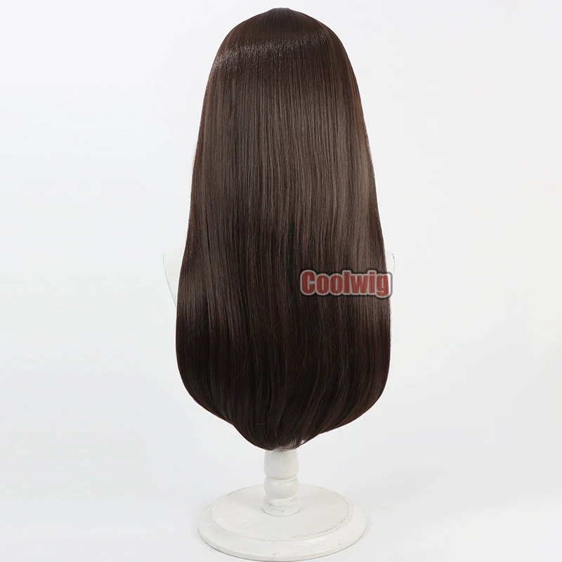 Coolwig الاصطناعية الشعر ماريان تأثيري الباروكات لعبة Nikke آلهة النصر ماريان 80 سنتيمتر براون مختلط الأزرق شعر مستعار مقاومة للحرارة