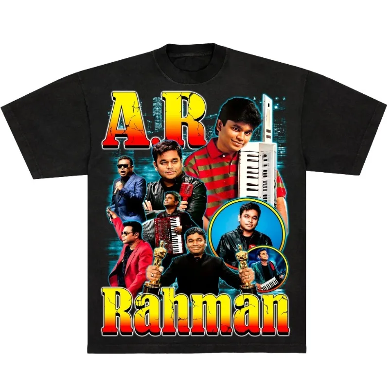 

Футболка A.R RAHMAN Merch 2025, мужская футболка с короткими рукавами, топы унисекс, одежда, повседневные женские топы Y2K