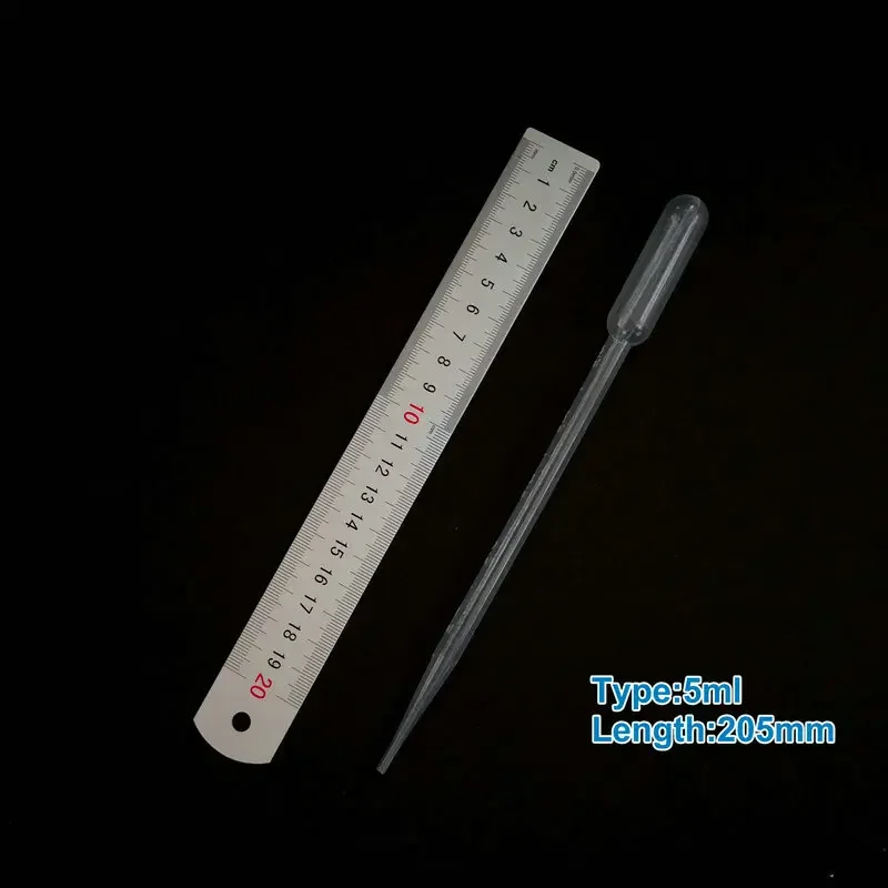 500pcs lab 0.2ml 0.5ml 1ml 2ml 3ml 5ml plastic pasteur pipette transfering dropper for school experiment