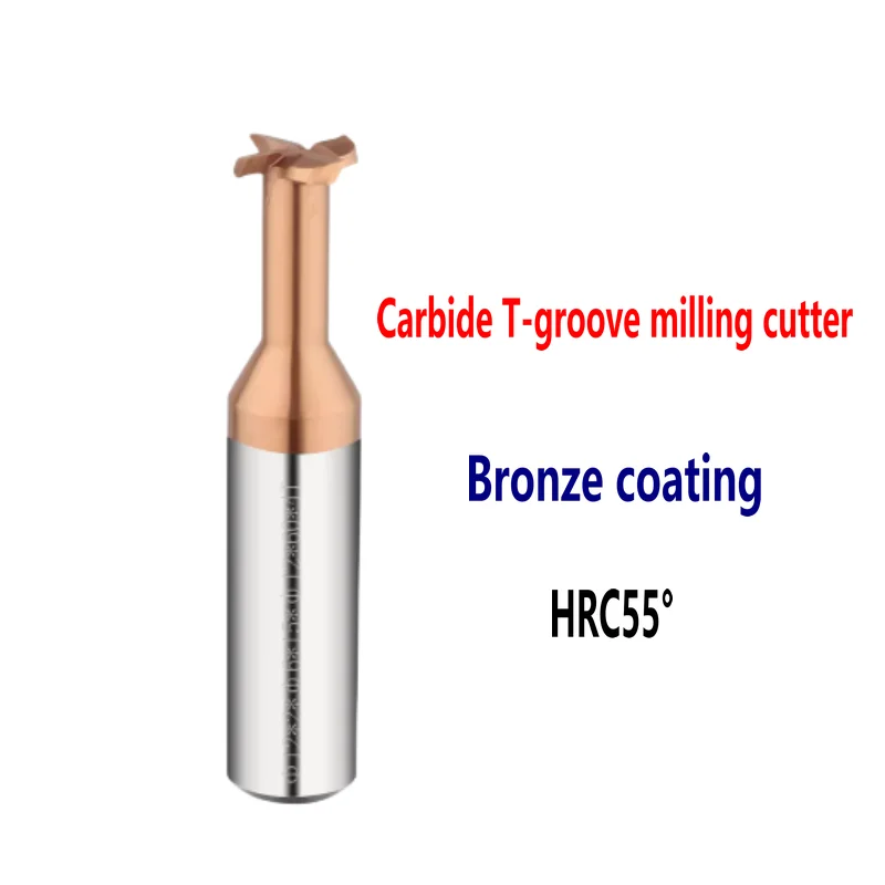 Integral Cemented Carbide Tungsten Steel T-groove Milling Cutter For Machining Aluminum Coating 16mm 20mm T-shaped End Mill CNC