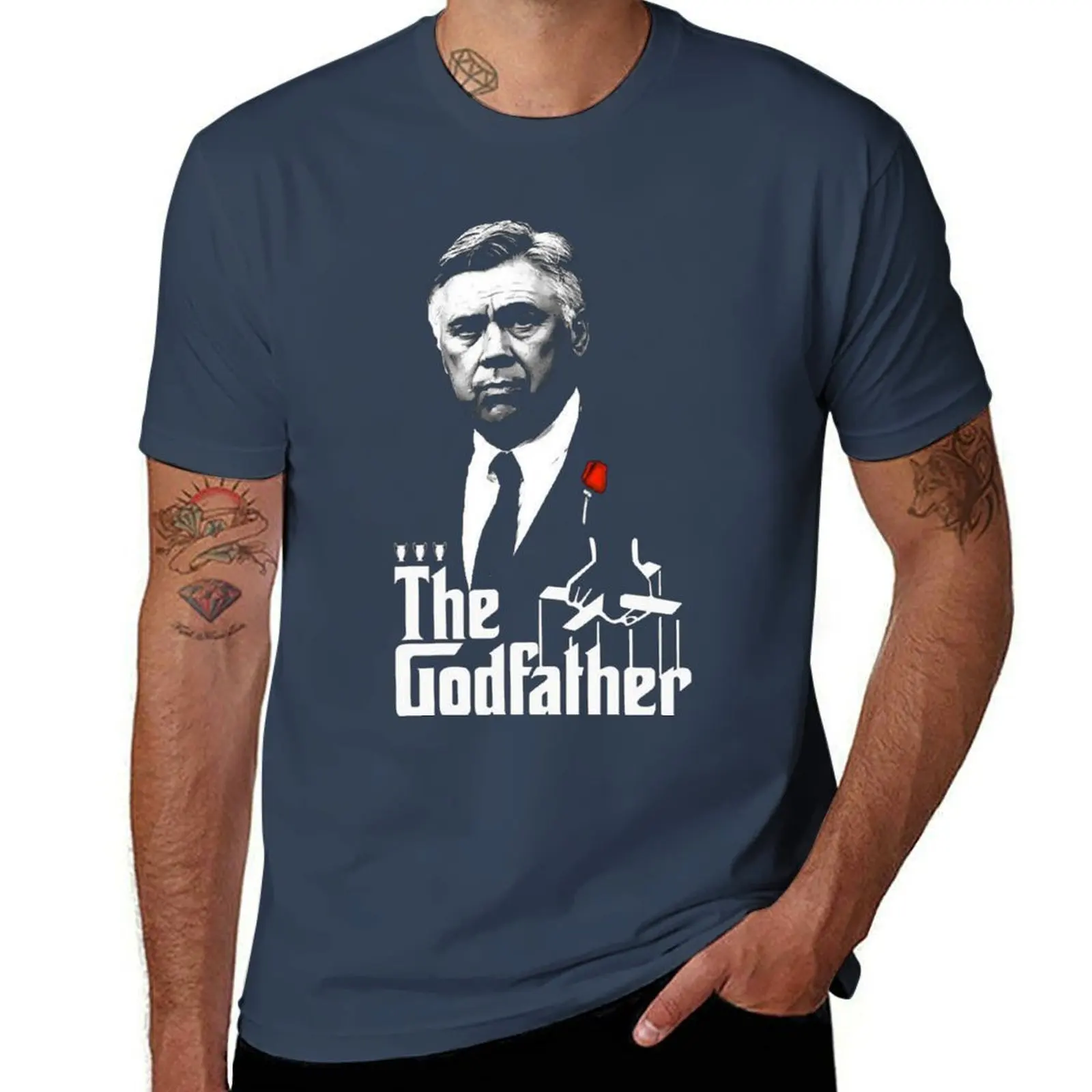 

Ancelotti soccer Carlo T-Shirt Big Size Short Sleeve Tee for Men