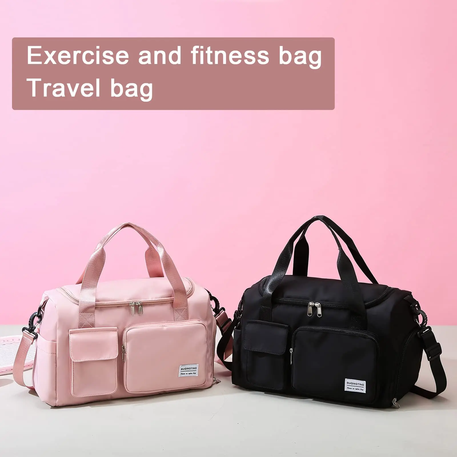 Mark royal Reise Segeltuch taschen Sporttasche für Frauen Reisetaschen wasserdichte Schulter Schuh fach Tasche Handtasche Drops hipping – Detail 8