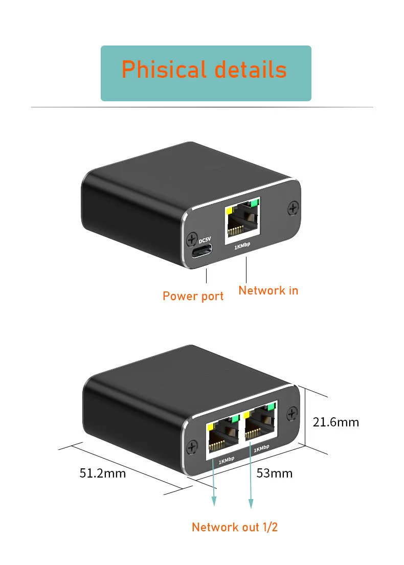 جيجابت إيثرنت التبديل Rj45 الفاصل LAN جيجابت تمديد محول 1000Mbps موصل الشبكة للكمبيوتر المحمول صندوق التلفزيون راوتر #3