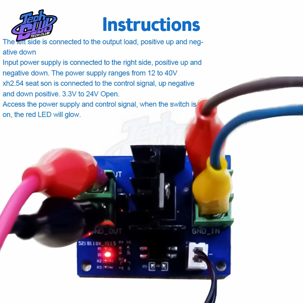 NMOS DC Motor Driver Controller Module H-bridge Current Low Voltage High Current Switch Power Supply Accessories