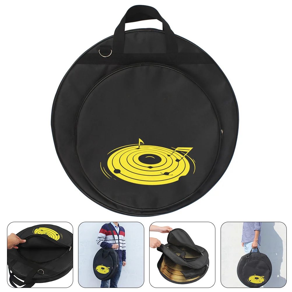 Cymbal Bag Case Carry Handle Instrument Holder Round Pockets Hardshell Backpack