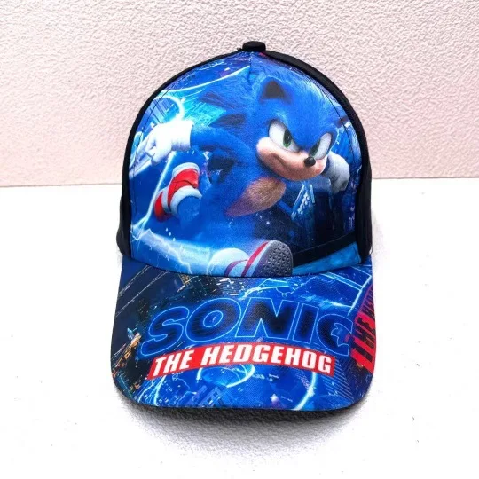 Sonices-gorra de béisbol de algodón para niños, gorro de Sol de dibujos animados para exteriores, color azul