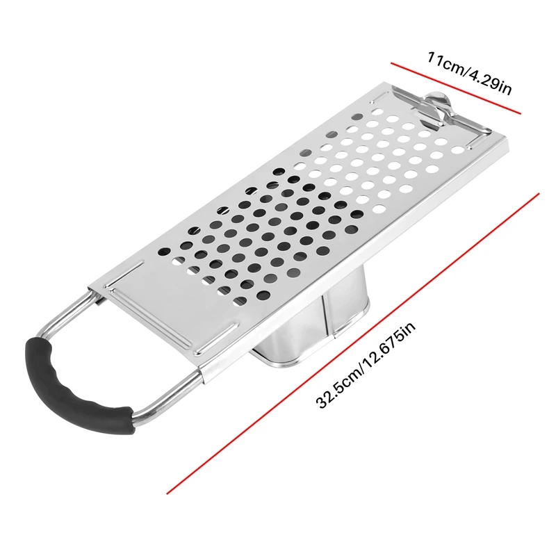 Stainless Steel Spaetzle Maker With Comfort Rubber Grip Handle For Dumpling Noodle