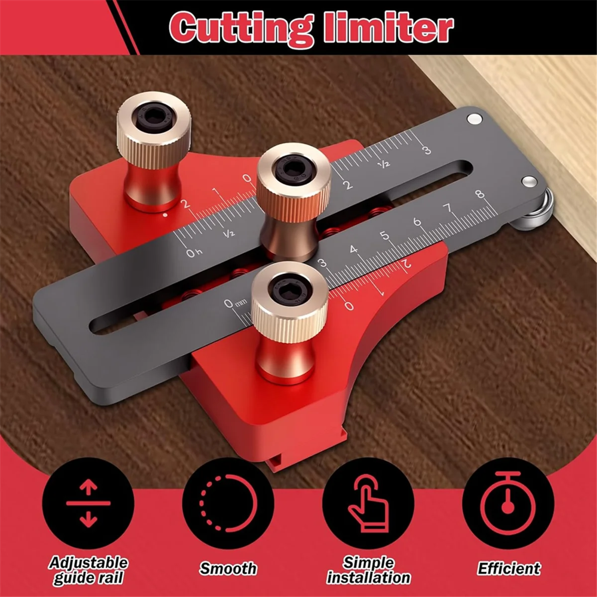 

ABNJ Тонкий приспособление для настольной пилы, направляющая для настольной пилы, повторяющиеся режущие инструменты с регулируемой узкой полосой, для настольной пилы с пазами 3/4 x 3/8 дюйма