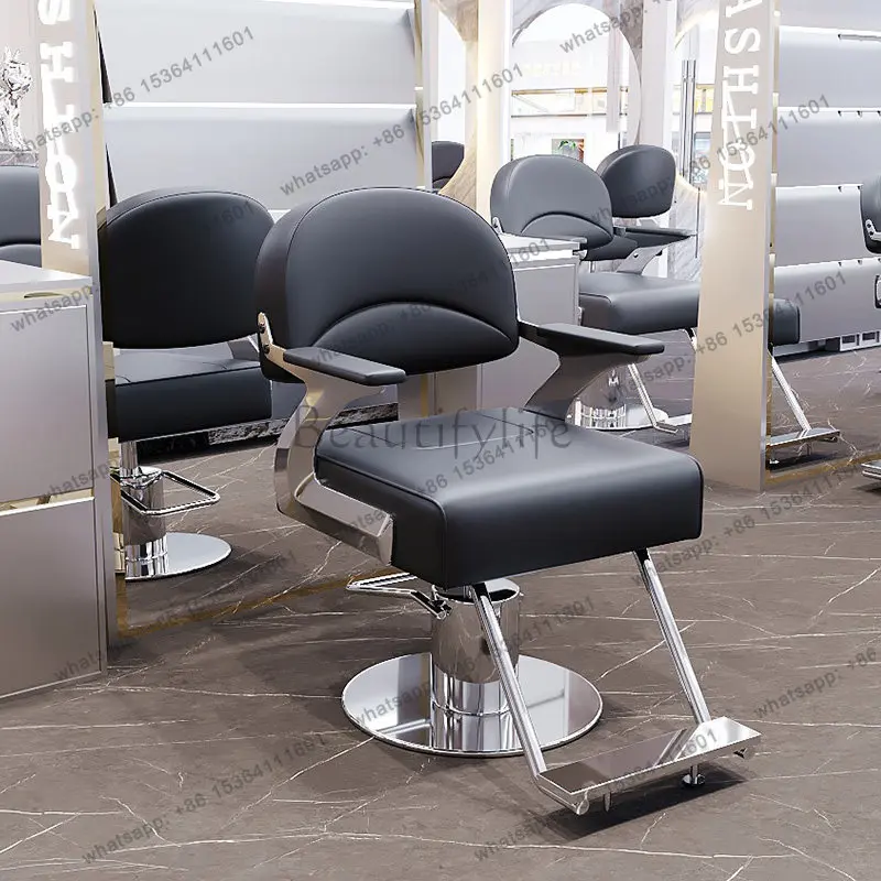 LJY Modern Trendy Barber Chairs Luxury Display Comfortable Nordic Barber Chairs Vintage Aesthetic Design Sillas Salon Furniture