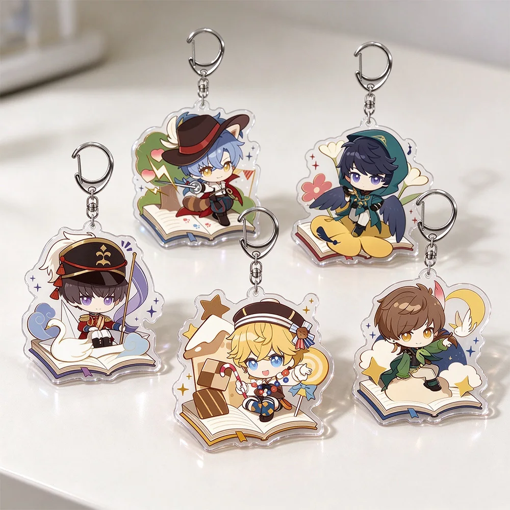 Mr Love Queen's Choice Victor Gavin Lucien Kiro Shaw Q Version Character  Acrylic Keychain Anime Merch Pendant Collectible Gift