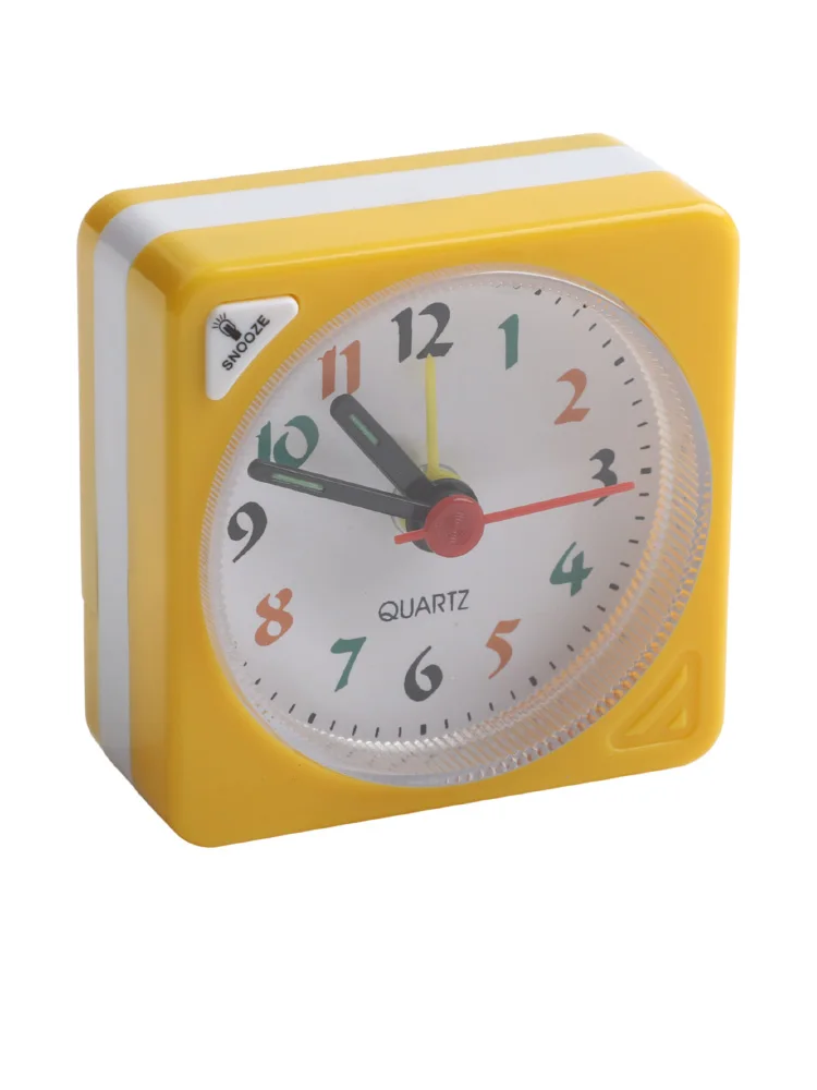 Décor Clock Battery Not Included 5.7*2.9*5.6CM Alarm Clock Bedroom Bedside Clock For Tabletop Plastic Square New