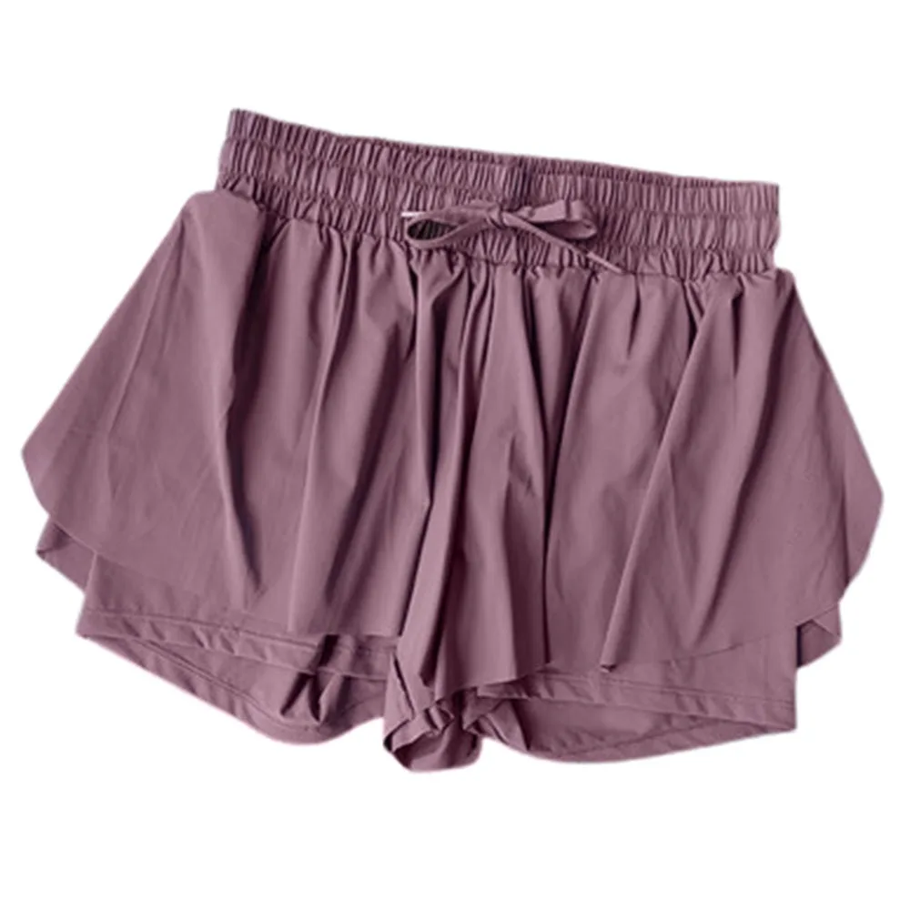 

High Waist Women's Running Shorts 2 in 1 Casual Gym Yoga Shorts Breathable Double Layer Sports Shorts Skirts Summer Clothes