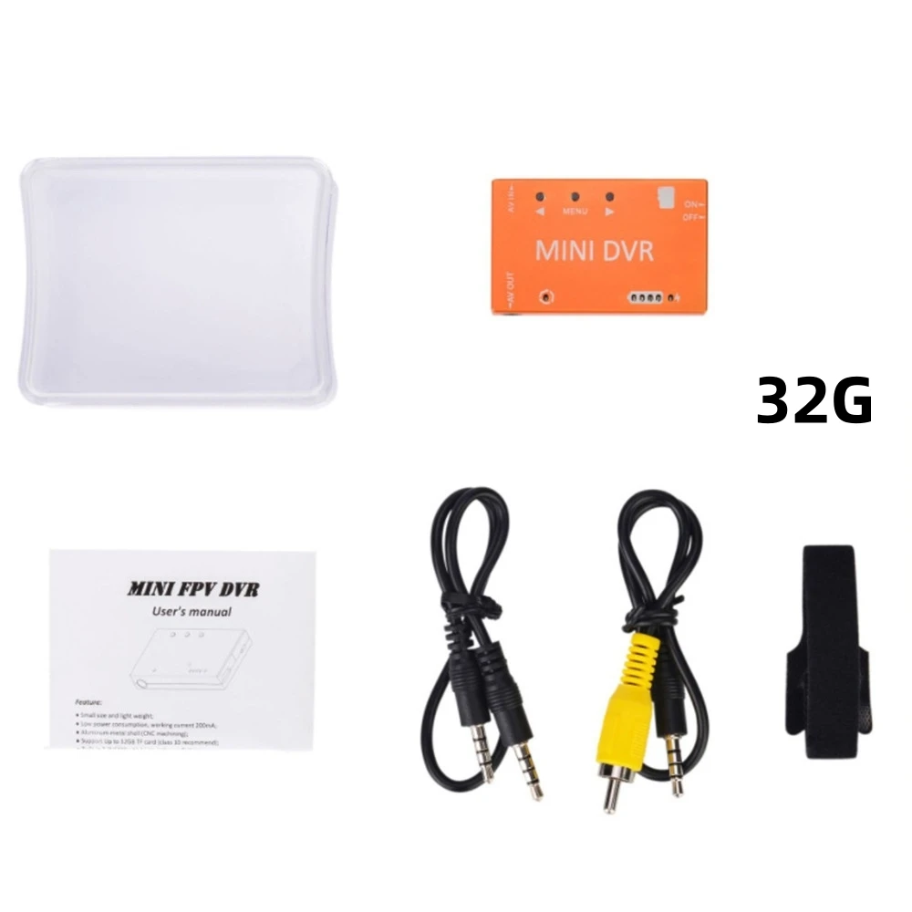 Mini FPV DVR Video Audio Recorder Built-in 3.7V 400mah Battery for FPV RC Multicopters VR Goggle Monitor