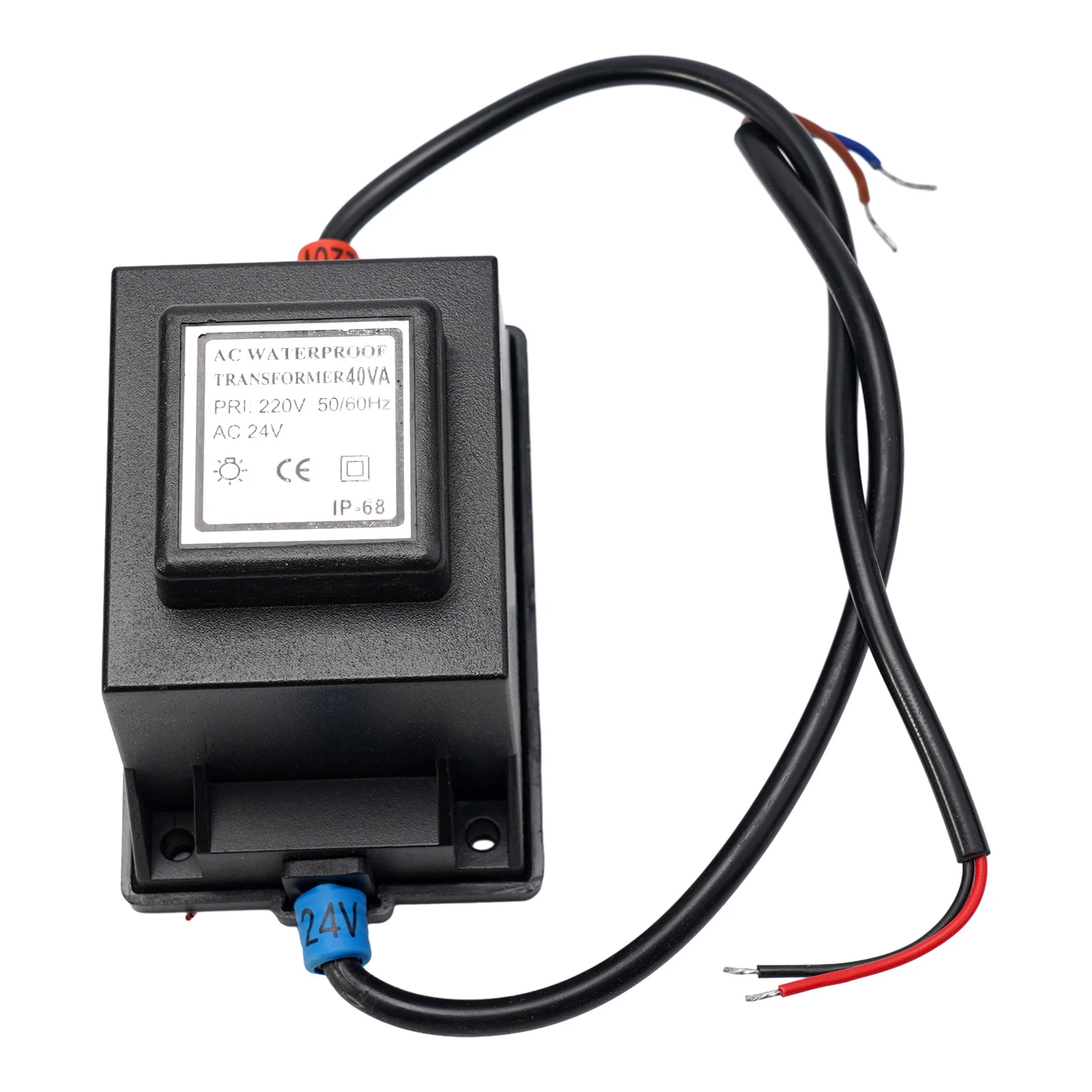 Transformer AC/AC 24V Power Supply For LED Lighting, 5-80W Waterproof Isolation Transformer, Suitable For Outdoor Use, IP67