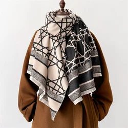 Cashmere Scarf for Women Thick Winter Caps Shawl Wrap Female Pashmina Poncho Luxury Brand Echarpe Femme Blanket Warm Bufanda