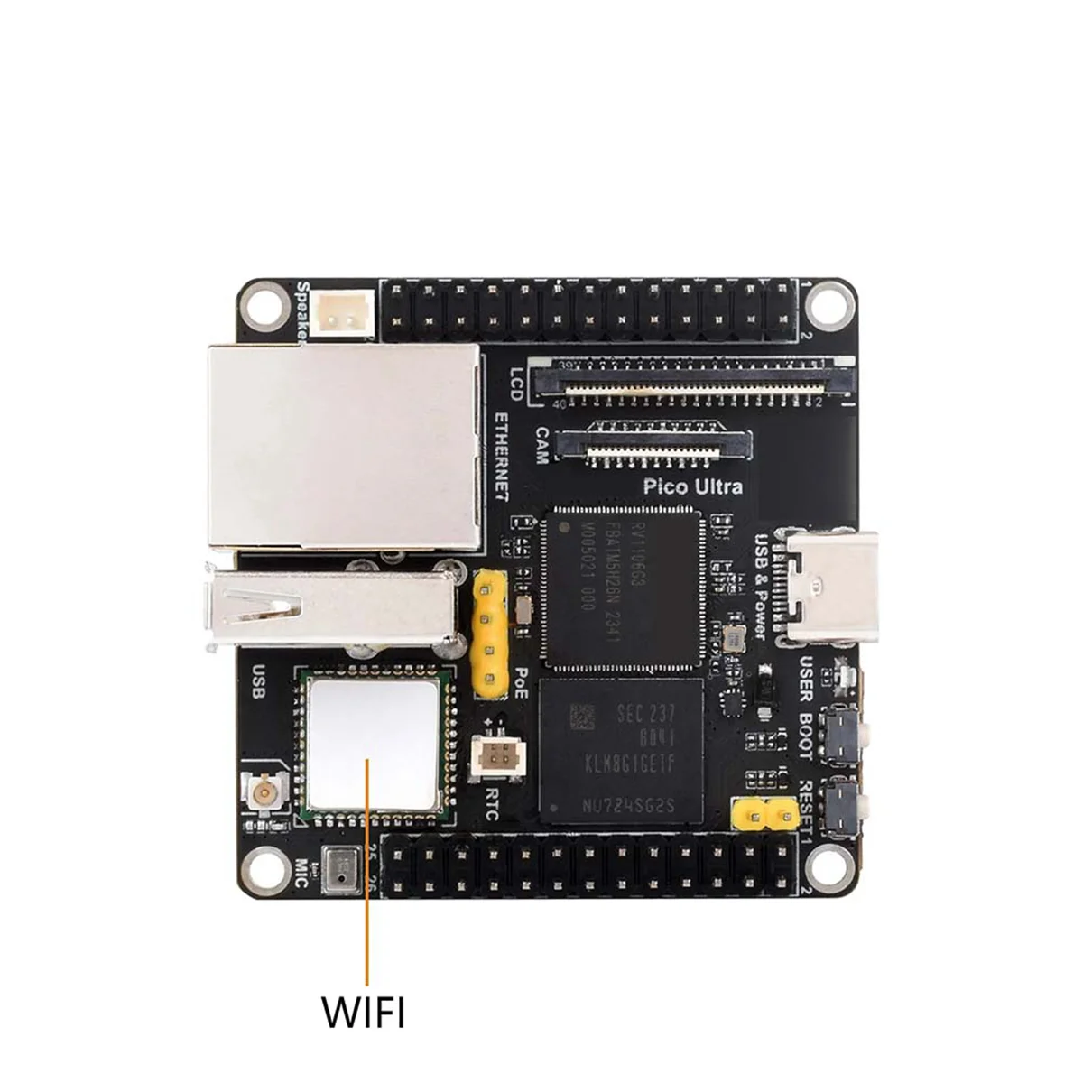 A64I для платы разработки Ultra WiFi RV1106 RISC-V Linux WiFi6 + BT5.2 8G EMMC поддерживает источник питания PoE Ethernet