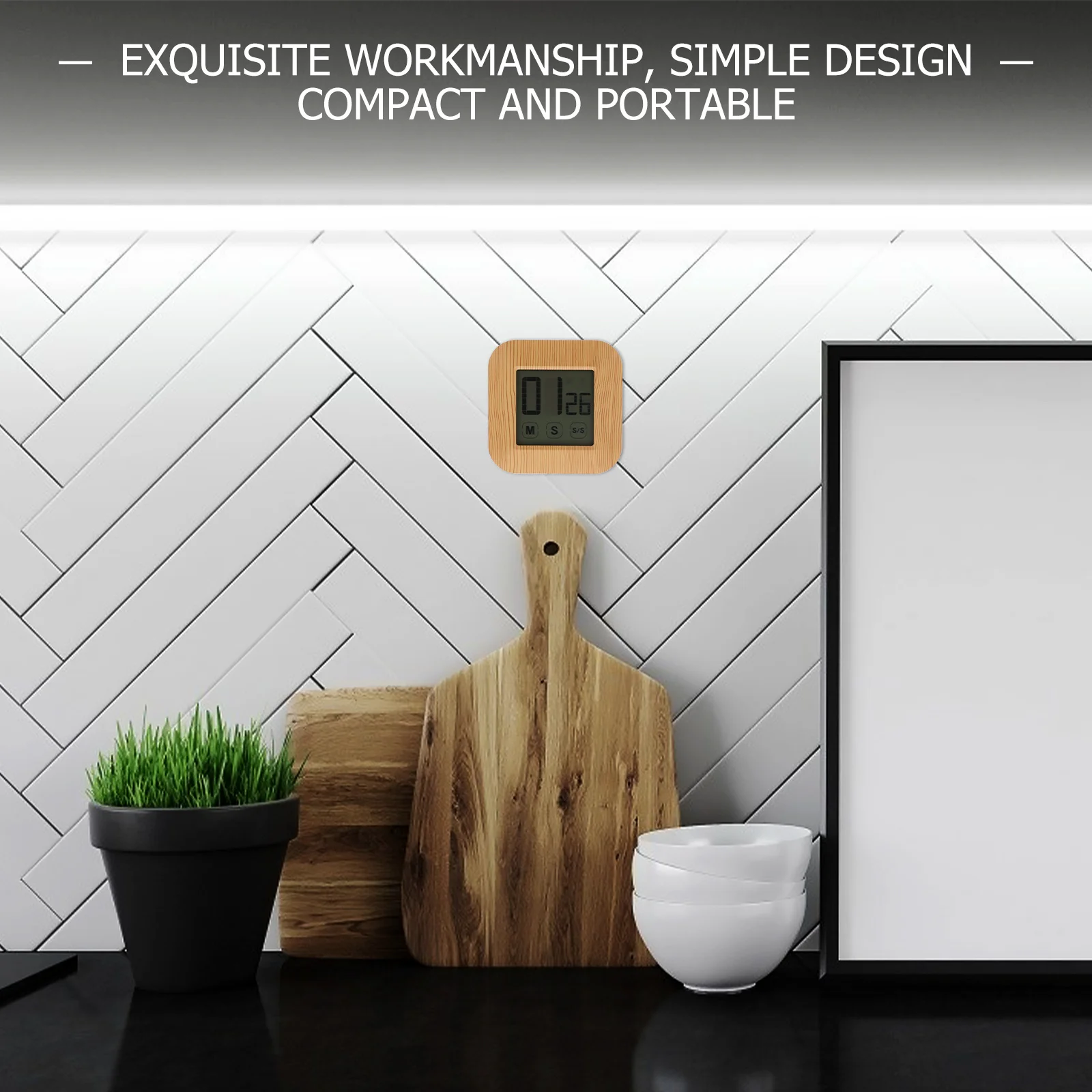 

Multifunctional Kitchen Timer Touch Countdown Easy for Elderly Portable Baking Cooking Eggs Pancakes Cakes Home