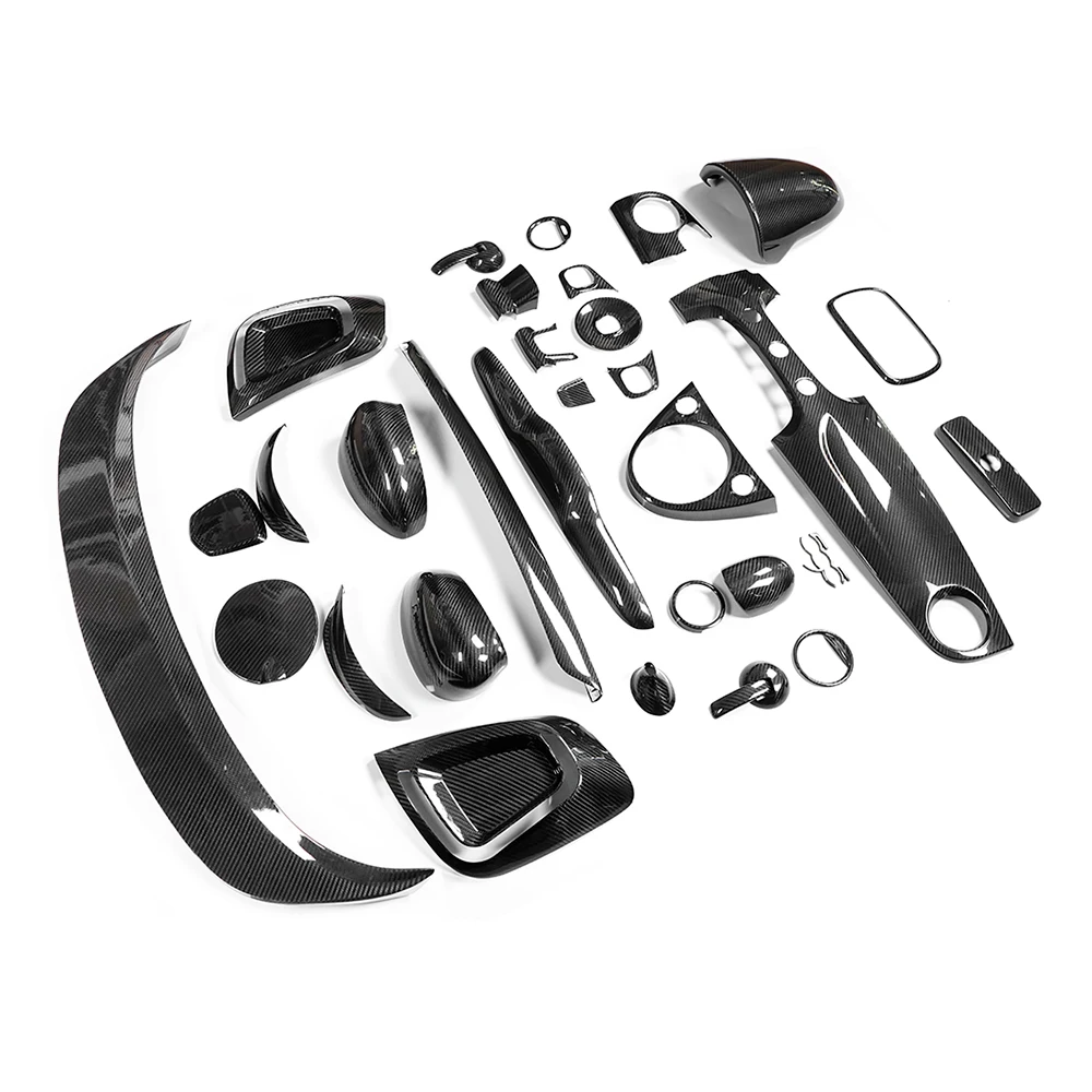 

Equipment Smart Library Shashal Carbon Fiber Full Accessories Trim Cover For Fiat 500 Abarth 595 Universal Interior Accessories