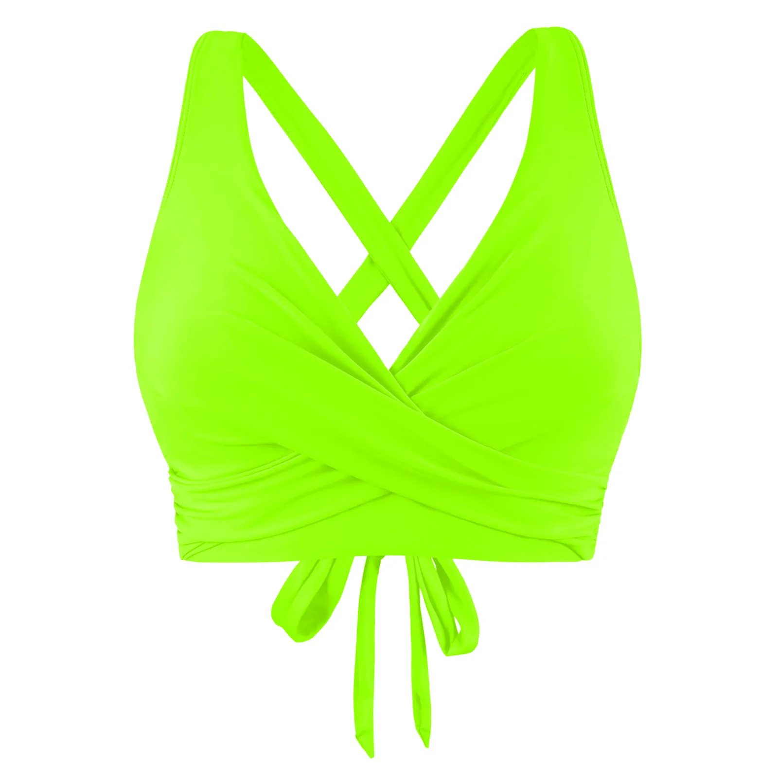 Girls Swimsuits with Padding Women Lace Up Swimwear Tops Underwire Full Coverage Bikini Top Push Up Ladies Swimsuits Fow Women