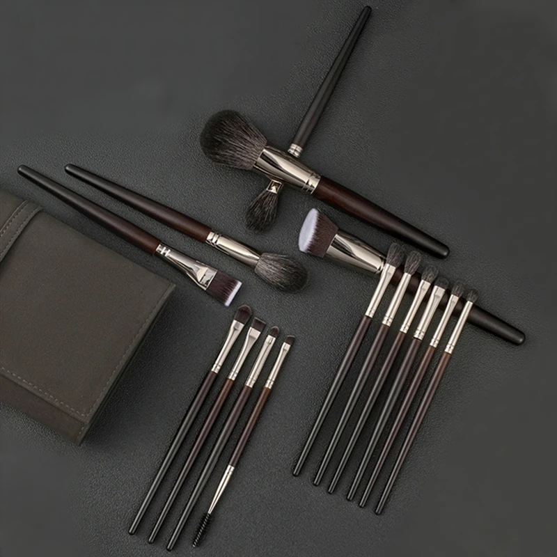 

Makeup Brush Set Natural Goat Hair 15pcs New Arrivals Professional Makeup Brushes